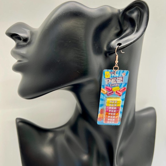 Pez Candy Earrings - Retro Toy Earrings - Mini Brands Earrings - Teacher Earring - Picture 7 of 7
